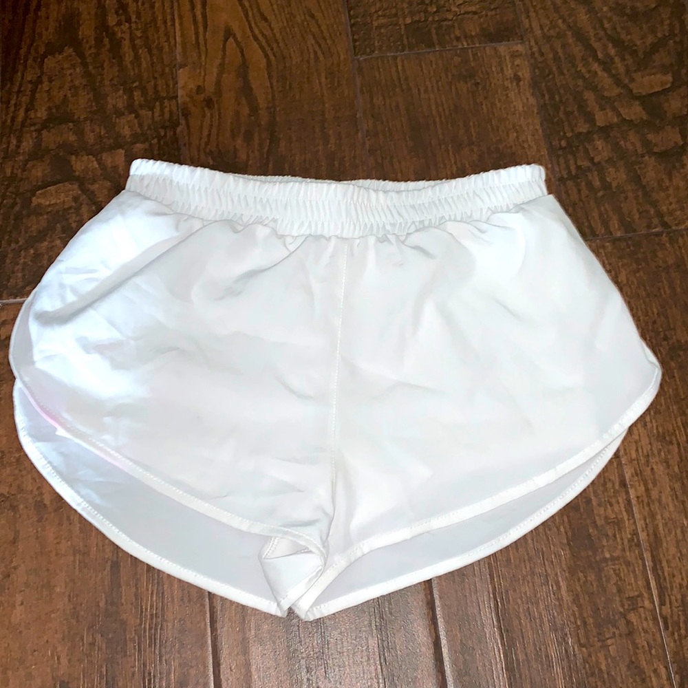 White athletic shorts - spandex undershorts